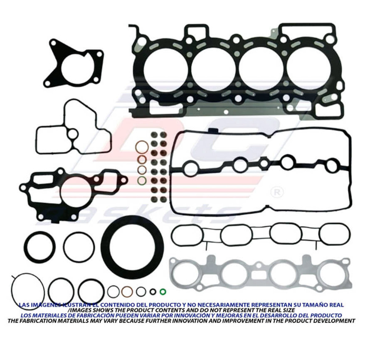 Juego De Empaques Completo Nissan Cube, Tiida, Versa 1.8 L4 Mr18De Dohc 16V./ Sentra, Nv200 2.0 L4 Mr20De Dohc 16V. >> Junta De Culata Grafito >> 36-F