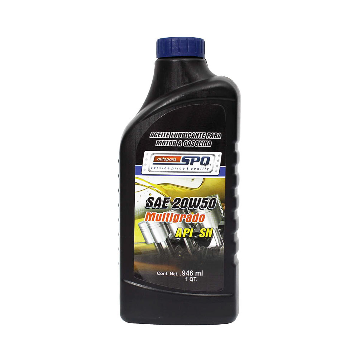Aceite Multigrado > Sae 20W50, Motor A Gasolina Api Sn > Spq20W50L Spq
